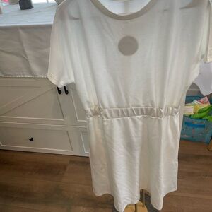 White Short Sleeve Dress